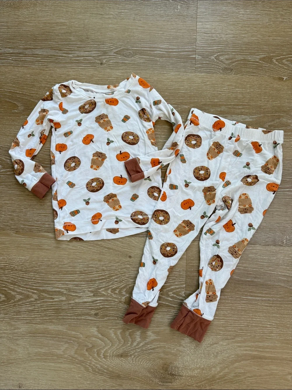 Angel Dear Pumpkin Spice Donut Pajama Set 2T